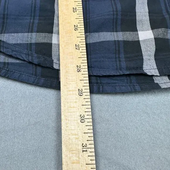 Lee Shirt Mens Large Blue White Plaid Button Down Everyday Classic Timeless Top - Picture 5 of 9